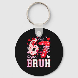 Funny 67 Valentines Bruh Six Seven Meme Heart 6 7 Key Ring
