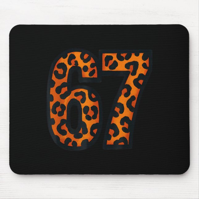 Funny 67 Wild Safari Pattern Leopard Mouse Pad (Front)