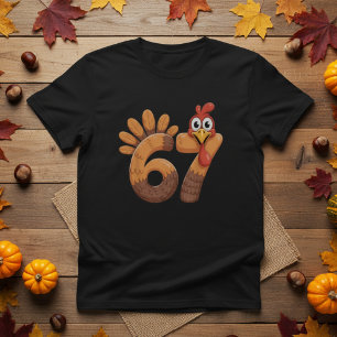 Funny 67 Year Old Turkey Thanksgiving Birthday Tee