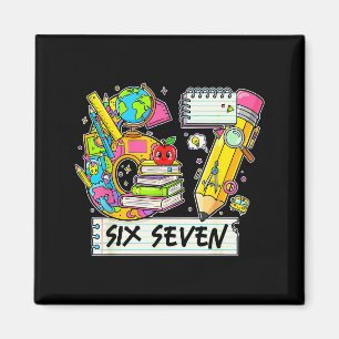 Funny 67th Day Of School, Vibes Funny Six Seven 67 Magnet