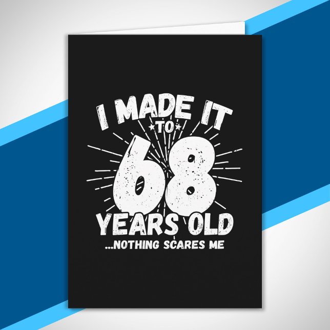 Funny 68th Birthday Quote Sarcastic 68 Year Old Card (Creator Uploaded)