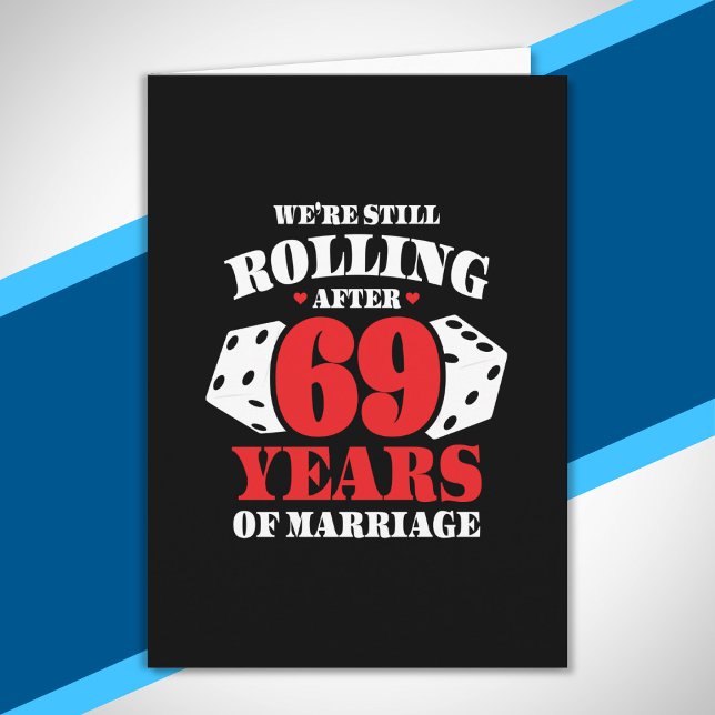 Funny 69th Anniversary Couples Married 69 Years Card (Creator Uploaded)
