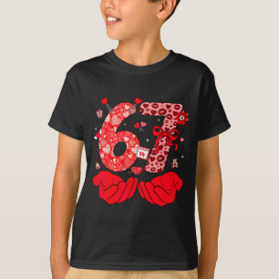 Funny 6 7 Hands Meme Cute Valentine's Day Six Seve T-Shirt