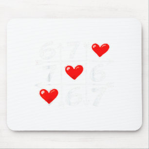 Funny 6 7 Heart Meme Valentine’s Day Six Seven Hea Mouse Pad