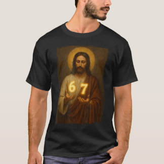 Funny 6 7 Jesus Absurd Six Seven Meme Weird ns T-Shirt