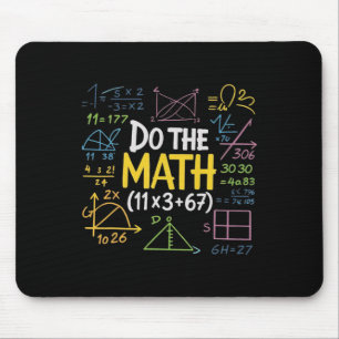 Funny 6.7 Math Teacher 100 Days Of School Equation Mouse Pad