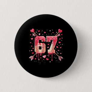 Funny 6 7 Melting Number Arrow Sell Drip Valentine Cm Round Badge