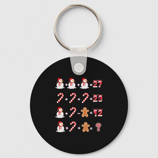Funny 6 7 Meme 67 Christmas Order Of Operations Ma Key Ring (Front)