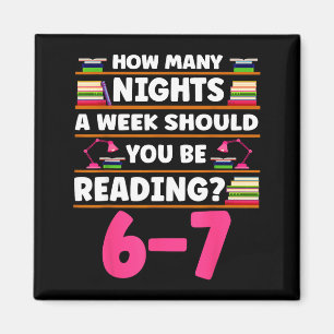 Funny 6 7 Meme Book Lover Teachers Bookish Men Wom Magnet