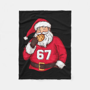 Funny 6 7 Meme Brainrot Santa Claus For Boys Kids  Fleece Blanket