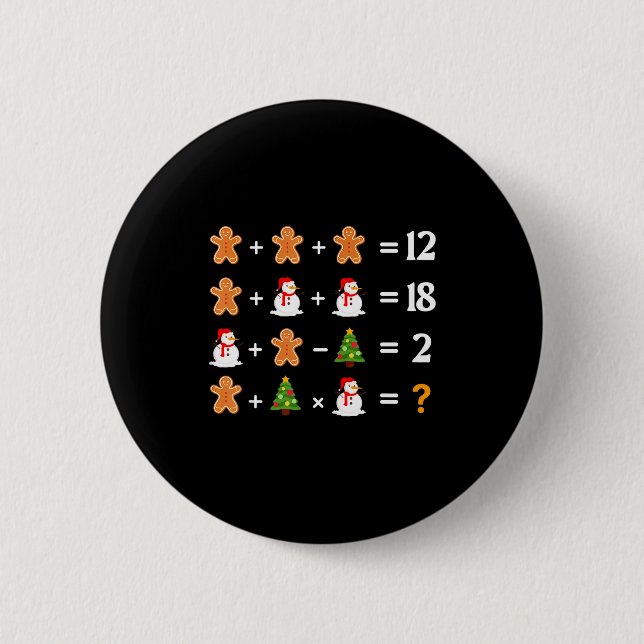 Funny 6 7 Meme Christmas Order Of Operations Math  6 Cm Round Badge (Front)