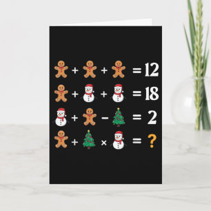 Funny 6 7 Meme Christmas Order Of Operations Math  Card