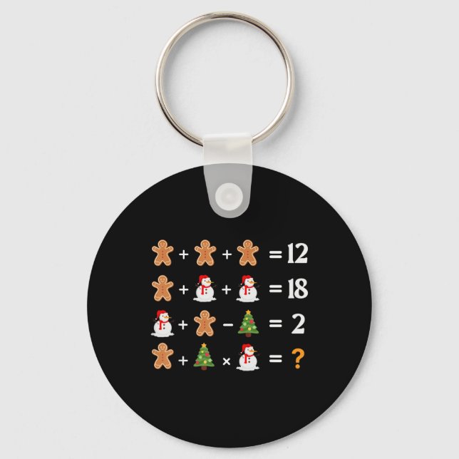 Funny 6 7 Meme Christmas Order Of Operations Math  Key Ring (Front)