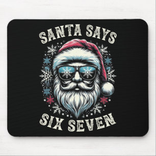 Funny 6-7 Meme Christmas Santa Six Seven Brain Rot Mouse Pad