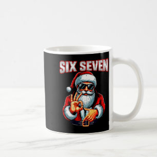 Funny 6 7 Meme Santa Christmas Men And Boys  Coffee Mug