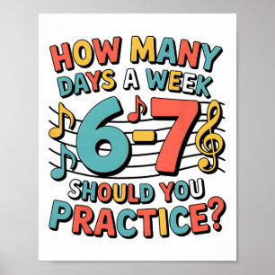 Funny 6 7 Meme Six Seven For Music Teacher Poster