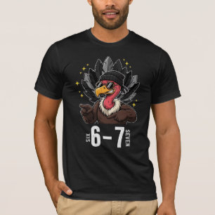 Funny 6-7 Meme Turkey Gen Alpha Thanksgiving Gif T-Shirt