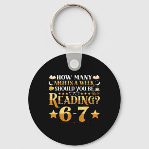 Funny 6-7 Reading Meme Quote Teacher Librarian Boo Key Ring