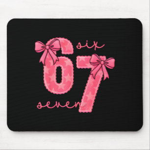 Funny 6 7 Six Seven 67 Meme Valentines Day Mouse Pad