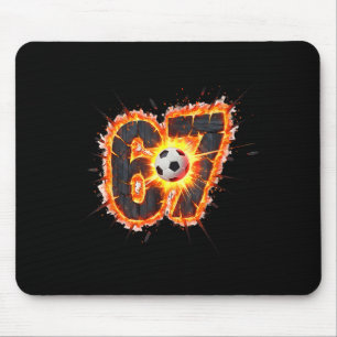 Funny 6 7 Six Seven 67 Soccer Meme  Mouse Pad