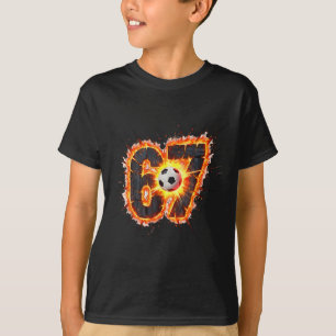 Funny 6 7 Six Seven 67 Soccer Meme T-Shirt