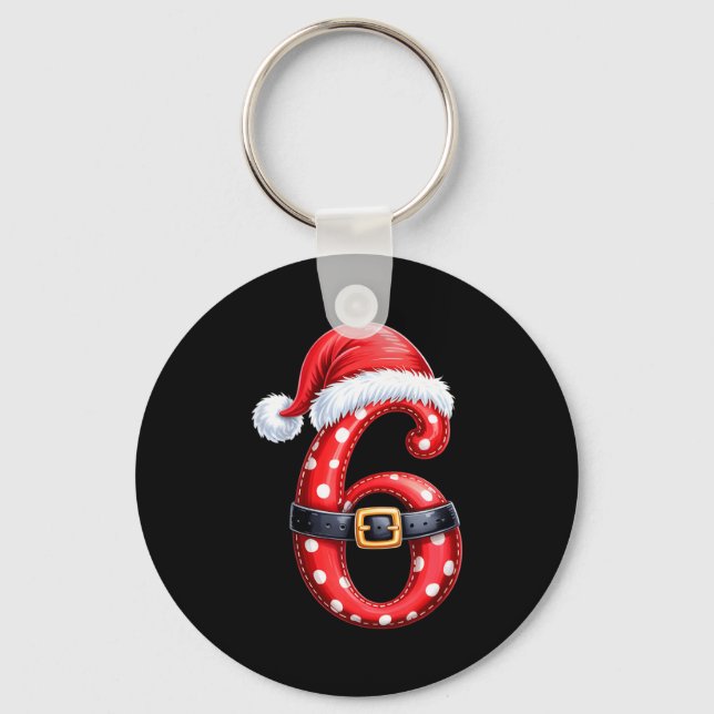 Funny 6 7 Six Seven Meme Couple Matching Christmas Key Ring (Front)