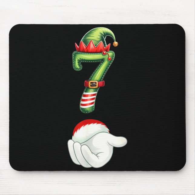 Funny 6 7 Six Seven Meme Couple Matching Christmas Mouse Pad (Front)