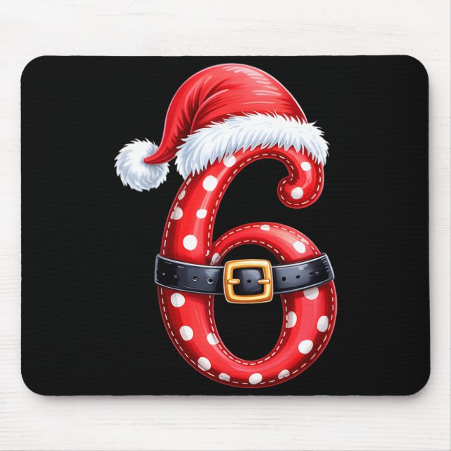 Funny 6 7 Six Seven Meme Couple Matching Christmas Mouse Pad (Front)