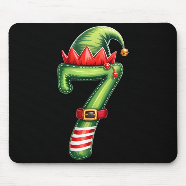 Funny 6 7 Six Seven Meme Couple Matching Christmas Mouse Pad (Front)