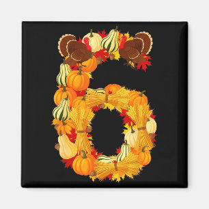 Funny 6 7 Six Seven Meme Couple Thanksgiving Turke Magnet