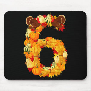 Funny 6 7 Six Seven Meme Couple Thanksgiving Turke Mouse Pad
