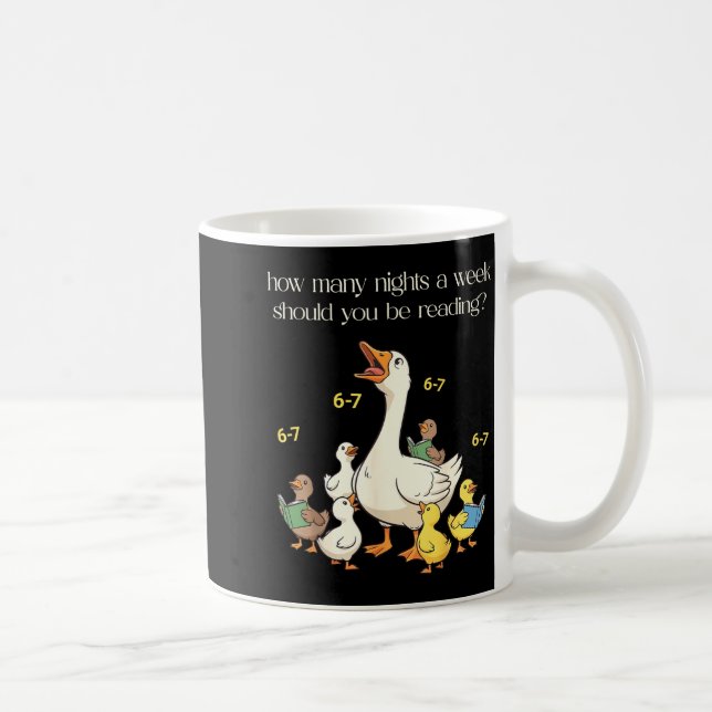 Funny 6 7 Six Seven Reading For Teacher Kids Book  Coffee Mug (Right)