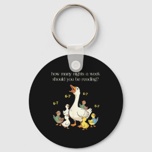 Funny 6 7 Six Seven Reading For Teacher Kids Book  Key Ring