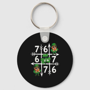 Funny 6 7 st. patricks day six seven meme key ring
