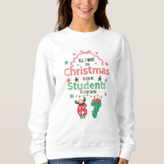 Funny 6-7 teacher Christmas Hoodie