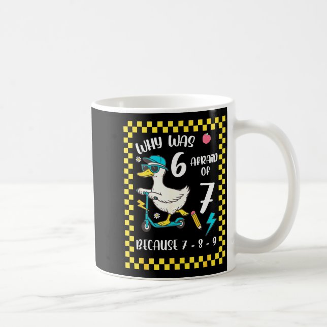 Funny 6 Afraid Of 7 Silly Goose Six Seven 67 Meme  Coffee Mug (Right)
