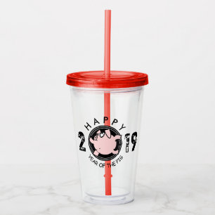Funny 6 Cartoon Pig Year custom 2019 A Tumbler