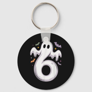 Funny 6 Ghost Meme Halloween Costume Matching Desi Key Ring