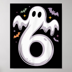 Funny 6 Ghost Meme Halloween Costume Matching Desi Poster