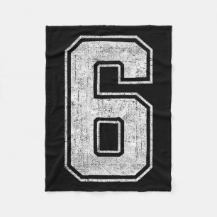 Funny 6 Number Six Graphic Group Halloween Birthda Fleece Blanket