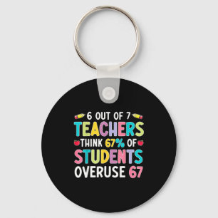 Funny 6 Out Of 7 Teacher Think 67% Of Students Ove Key Ring