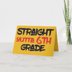 Funny 6th Grade School Graduation Congratulations Card