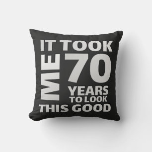 Funny 70 years old saying quote cushion