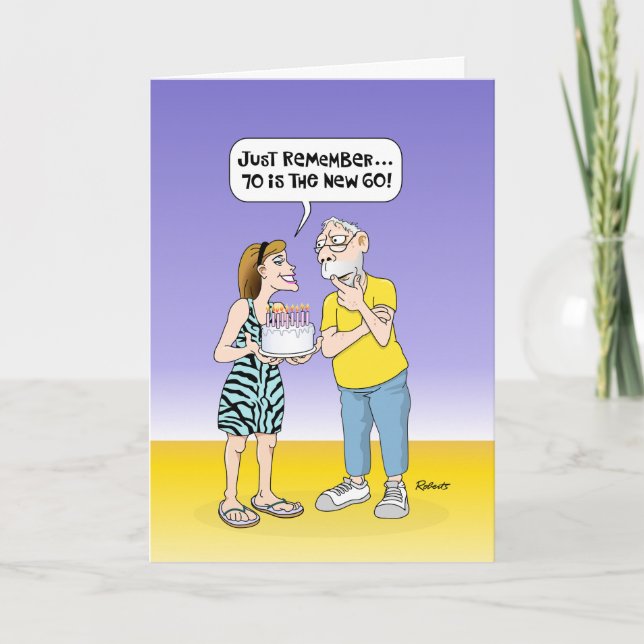Funny 70th Birthday Card (Front)