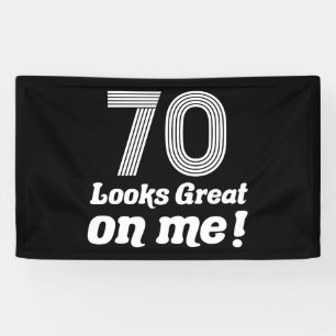 Funny 70th Birthday For Her Banner