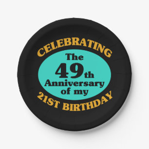 Funny 70th Birthday Gag Gift Paper Plate