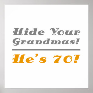 Funny 70th Birthday Gifts For Him Poster