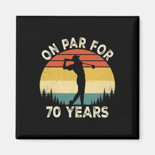 Funny 70th Birthday Golf Golfer 70 Year Old Golf B Magnet