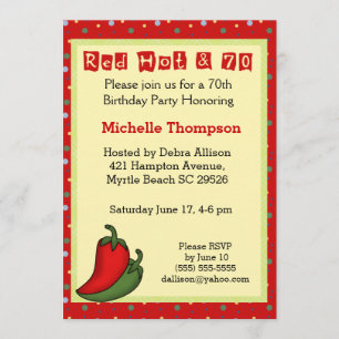 Funny 70th  Birthday Invitations