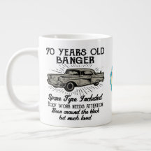 Funny 70th Birthday Retro Car Banger Add Name Date